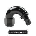 Raceworks Push Lok Hose End AN-10 150 Degree RWF-405-10BK by Fast Industries