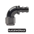 Raceworks Push Lok Hose Fitting AN-10 90 Degree RWF-403-10BK by Fast Industries