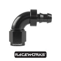 Raceworks Push Lok Hose Fitting AN-5 90 Degree RWF-403-05BK by Fast Industries