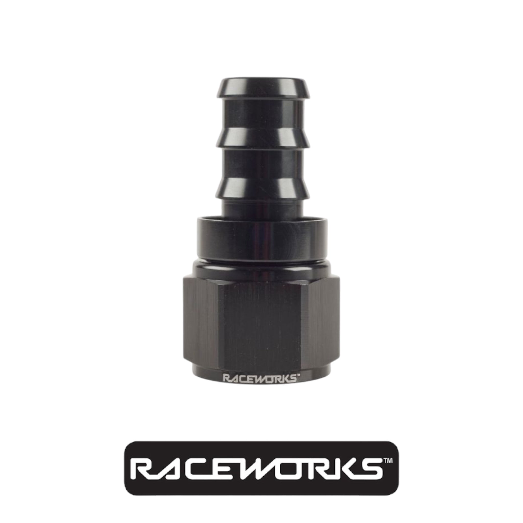 Raceworks Push Lok Hose Fitting AN-8 Straight RWF-401-08BK by Fast Industries