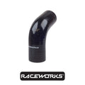 Raceworks SHE-067-200BK 67° 2" (51mm) Black Silicone Hose by Fast Industries
