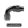 Raceworks Teflon Hose Fitting AN-4 90 Degree RWF-203-04BK by Fast Industries