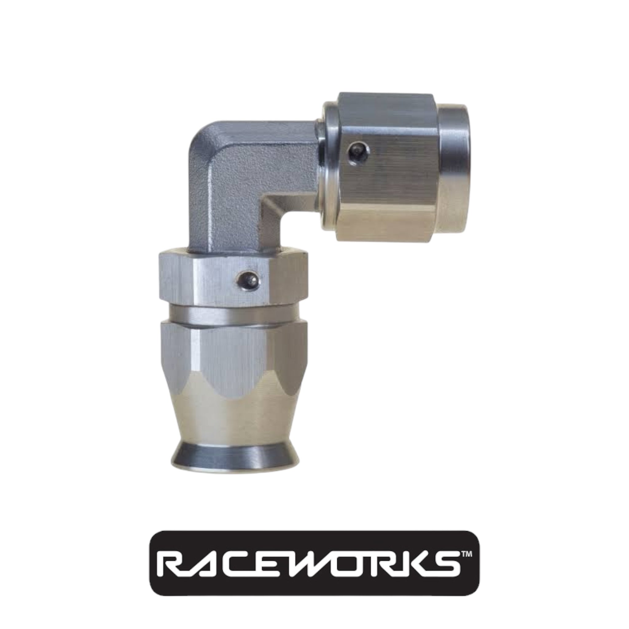 Raceworks Teflon Hose Fitting AN-6 90 Degrees Stainless RWF-203-06SS by Fast Industries