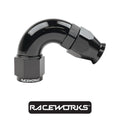 Raceworks Teflon Hose Fitting AN-8 120 Degree RWF-204-08BK by Fast Industries