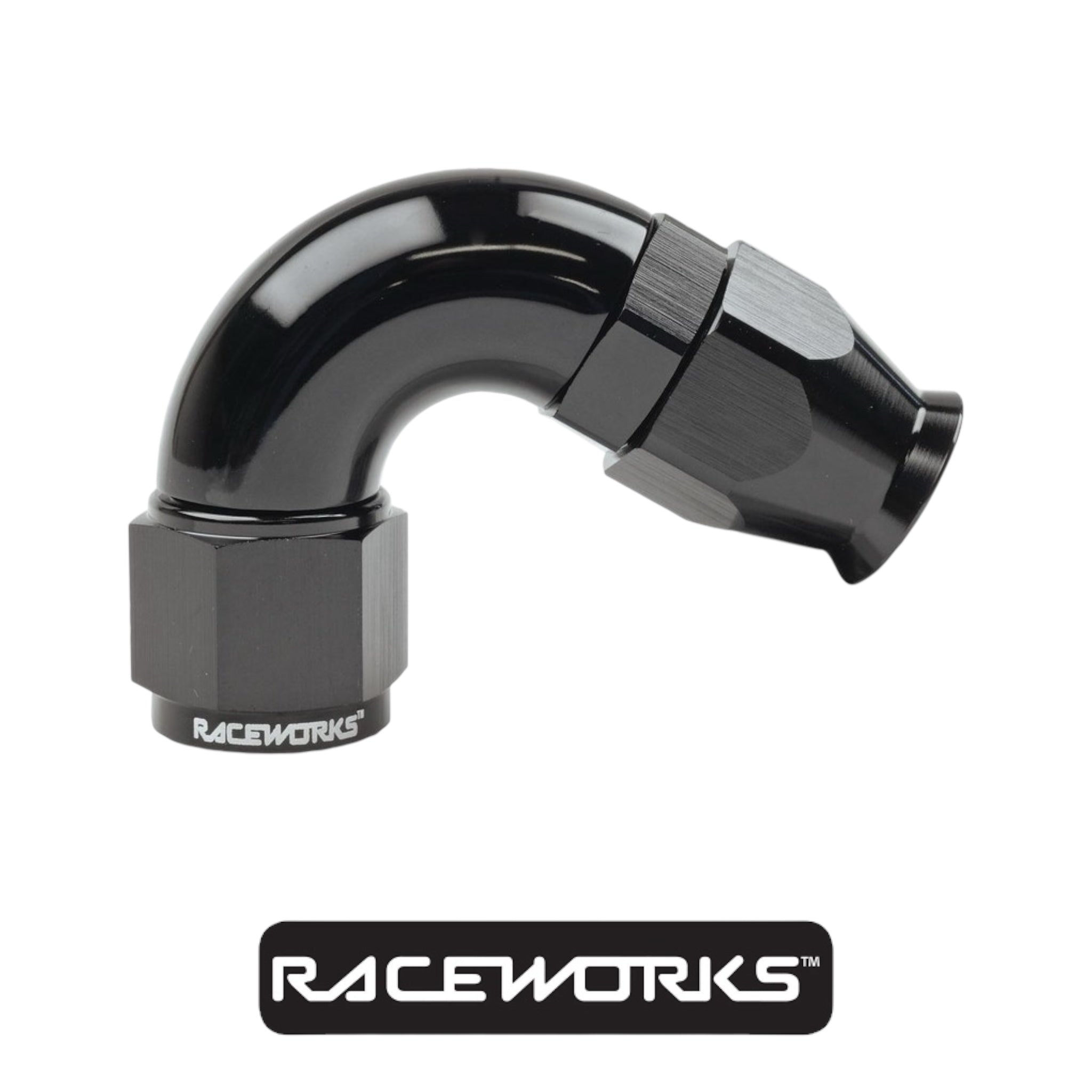 Raceworks Teflon Hose Fitting AN-8 120 Degree RWF-204-08BK by Fast Industries
