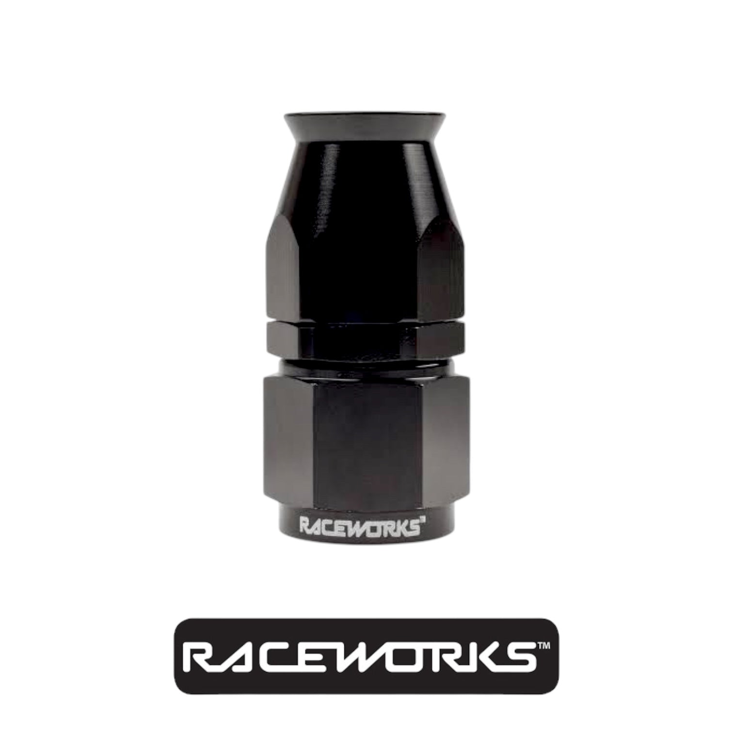 Raceworks Teflon Hose Fitting AN-8 Straight RWF-201-08BK by Fast Industries