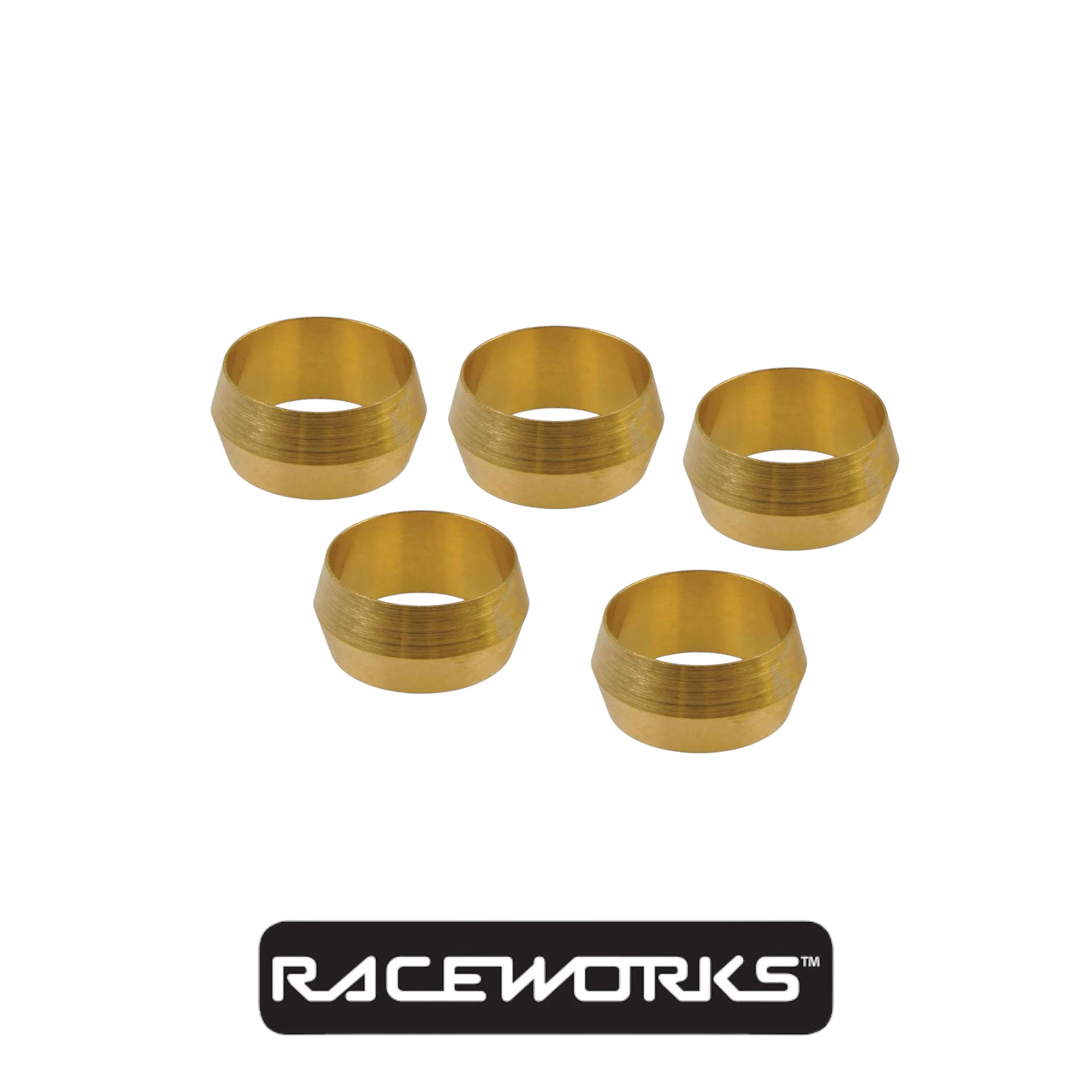 Raceworks Tube Adapter Olive 1/2 Brass 5pk RWF-297-08 by Fast Industries