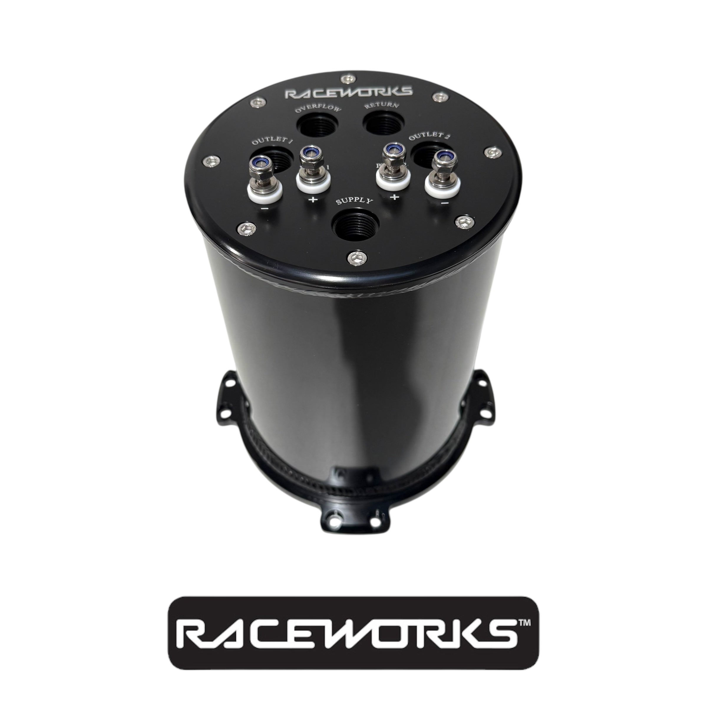 Raceworks Twin Pump 2.8L Surge tank ALY-083BK by Fast Industries