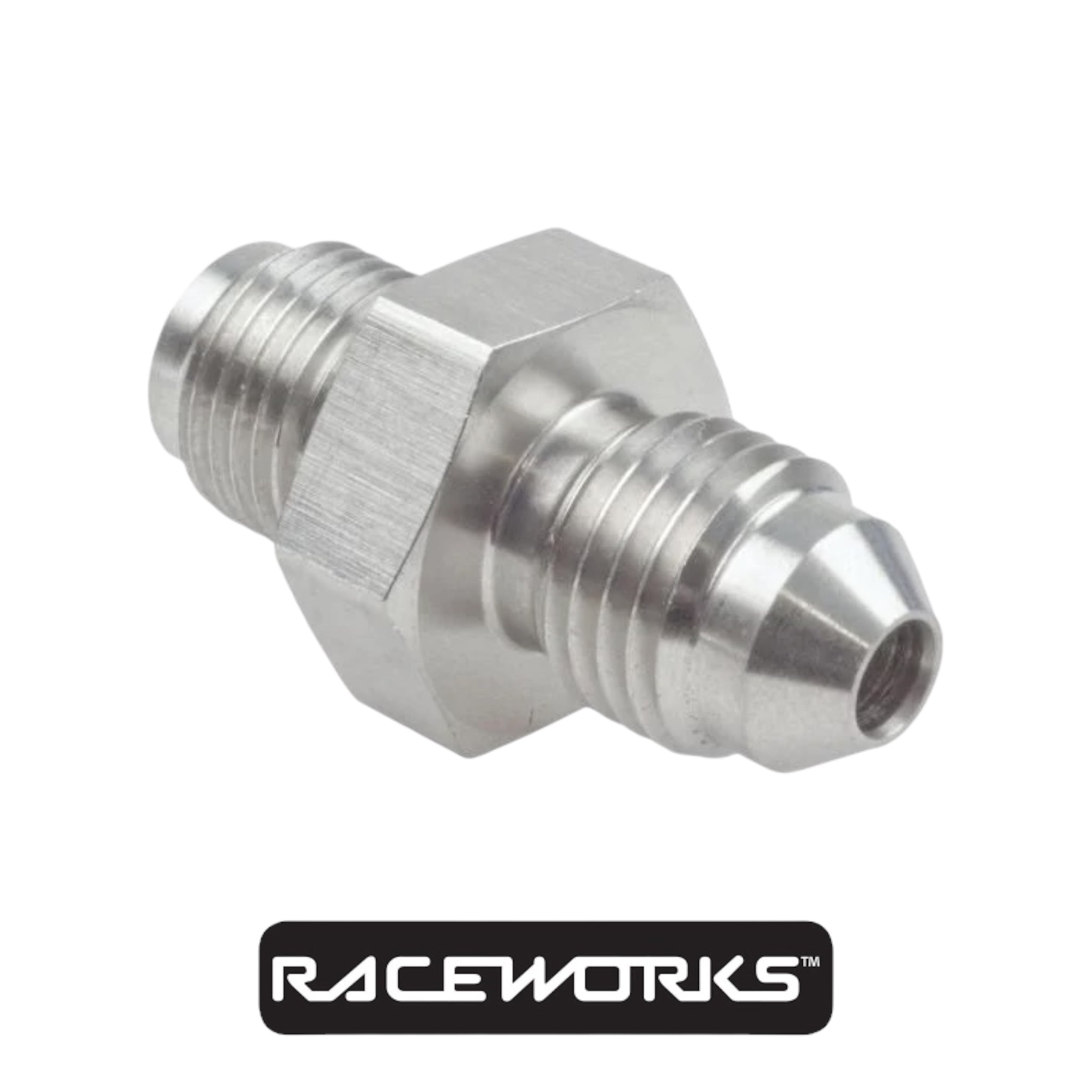 Raceworks UNF Male 7/16”-24 to Male Flare AN-4 Stainless Seal (Dual Seal) RWF-355-04SS by Fast Industries